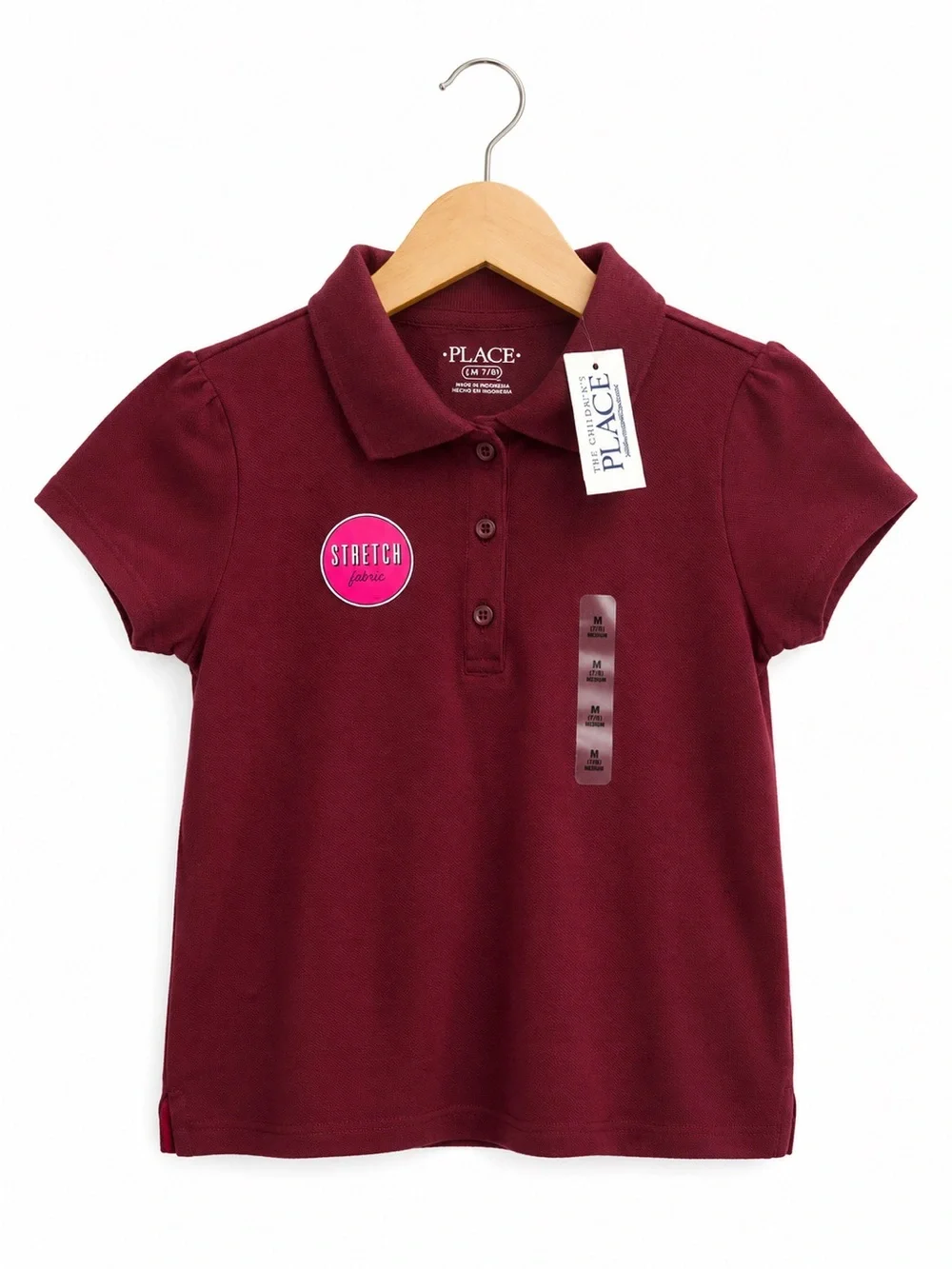 The Children's Place Maroon Uniform Short-Sleeve Polo - Set of 3